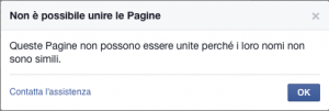 unire due pagine errore